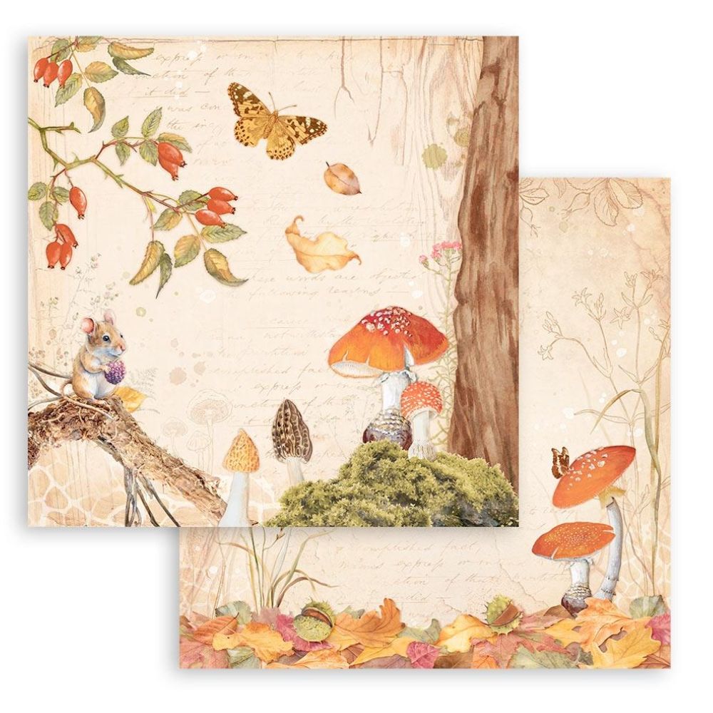Block de cartulinas "Romantic Woodland” de 20.3x20.3 cm