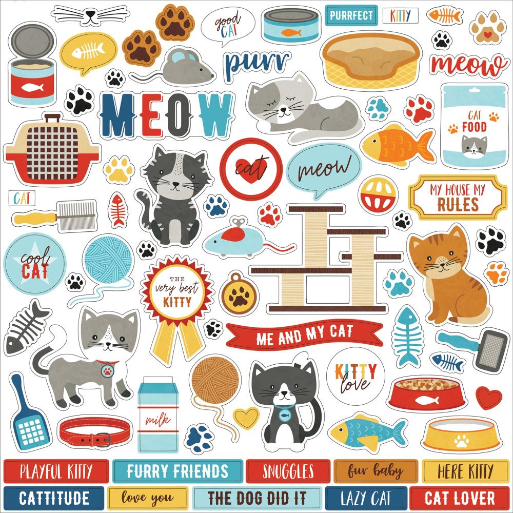 Pack de Cartulinas I Love My Cat 30.48x30.48cm