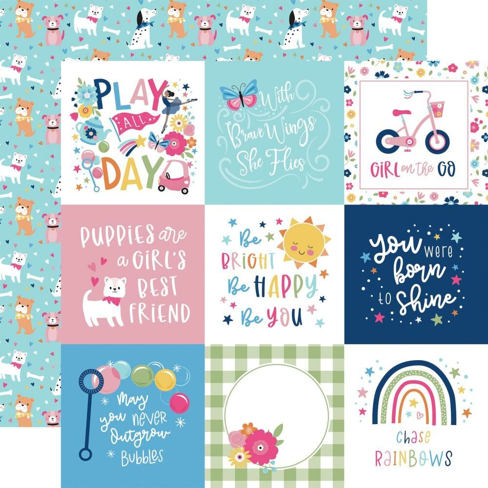 Pack de Cartulinas Play All Day Girl 30.48x30.48cm
