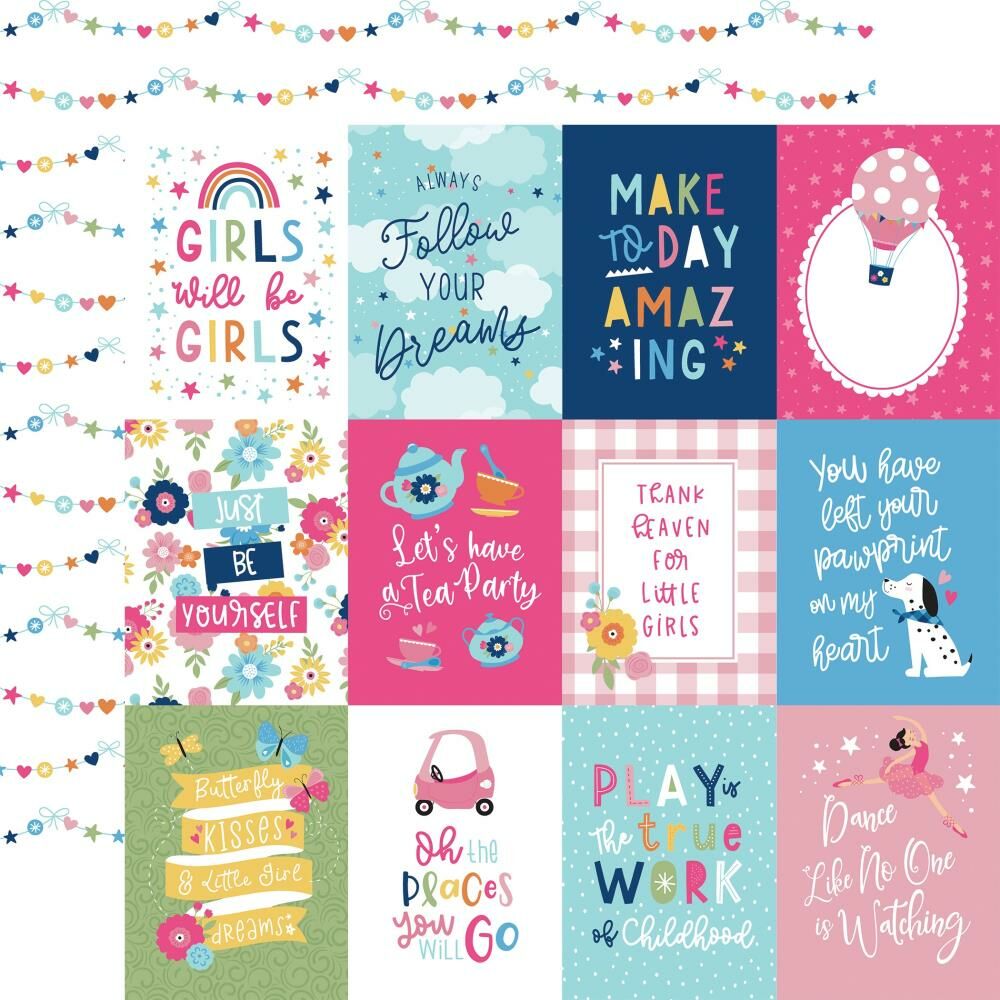 Pack de Cartulinas Play All Day Girl 30.48x30.48cm