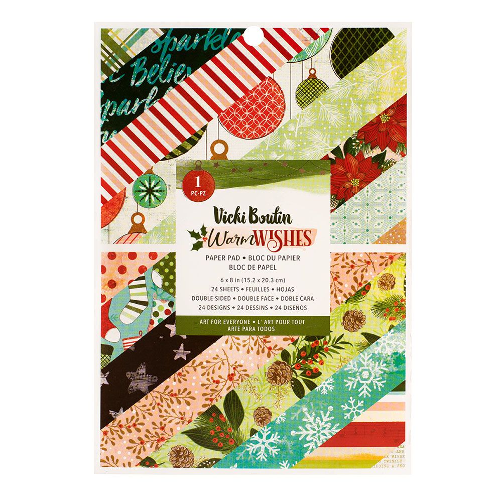 Block de cartulinas "Warm Wishes" de Vicky Boutin 15.2x20.3cm