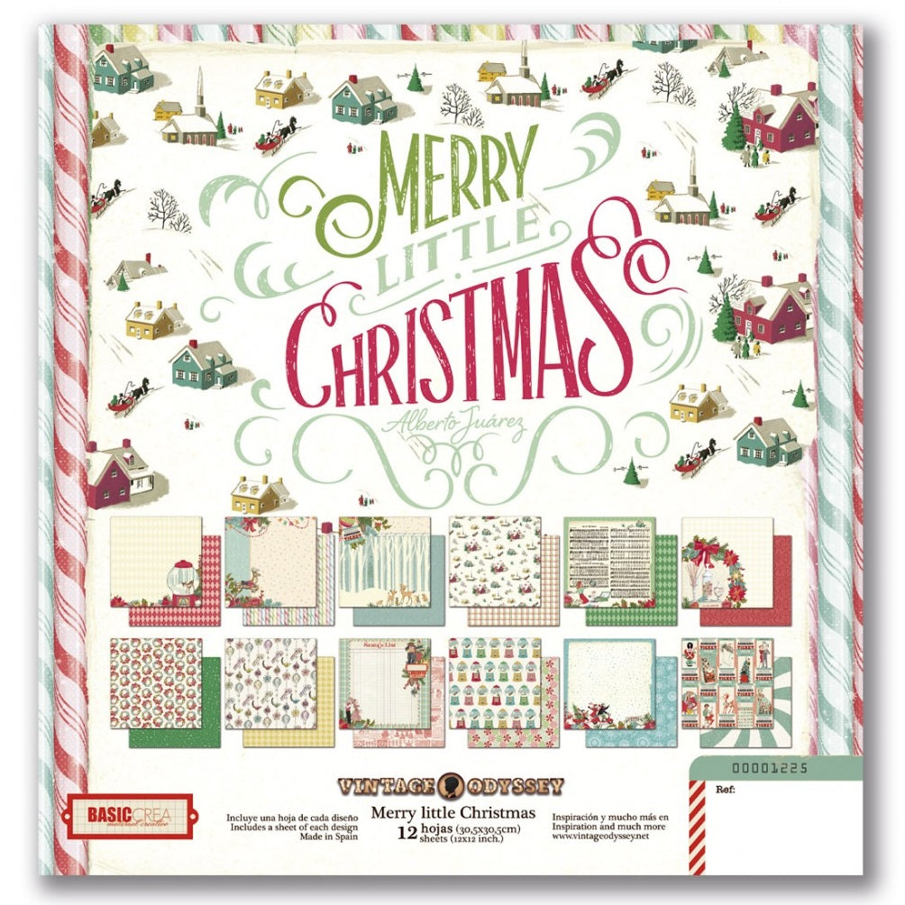 Pack de Cartulinas Merry Little Christmas 30.5x30.5cm