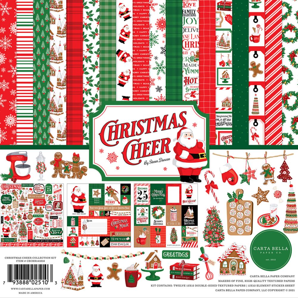 Pack de Cartulinas Christmas Cheer 30.48x30.48cm