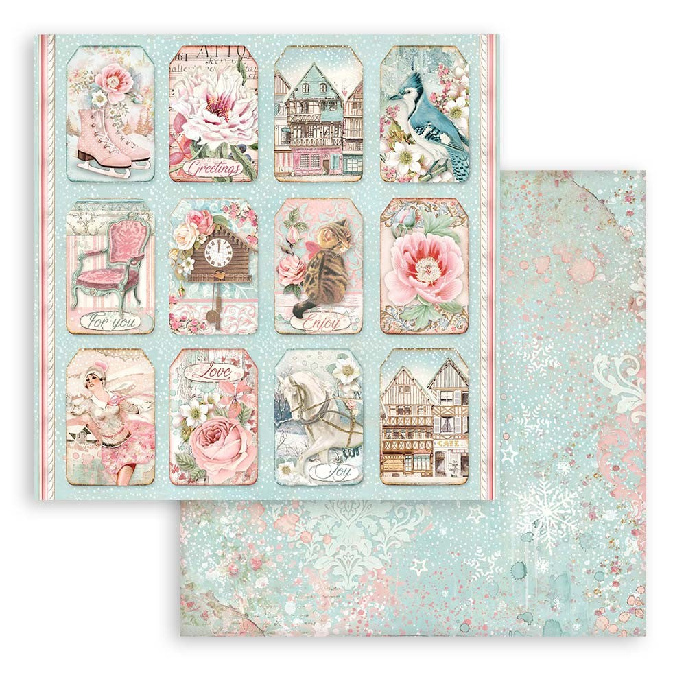 Block de cartulinas "Sweet Winter” de 30.5x30.5 cm