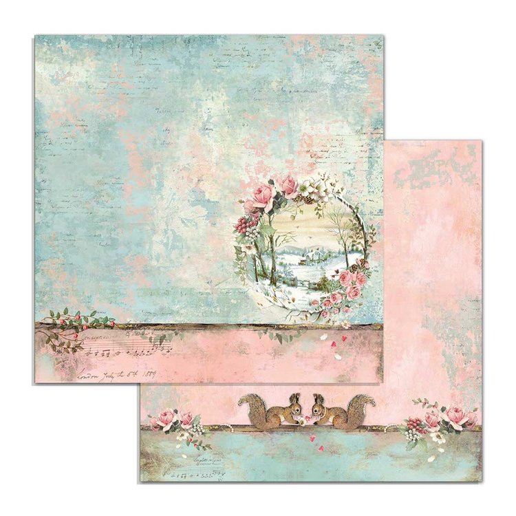 Block de cartulinas "Pink Christmas #2” de 20.3x20.3 cm