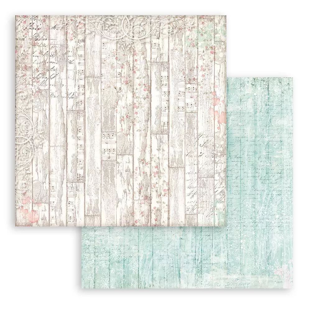 Block de cartulinas "Fondos Sweet Winter” de 20.3x20.3 cm