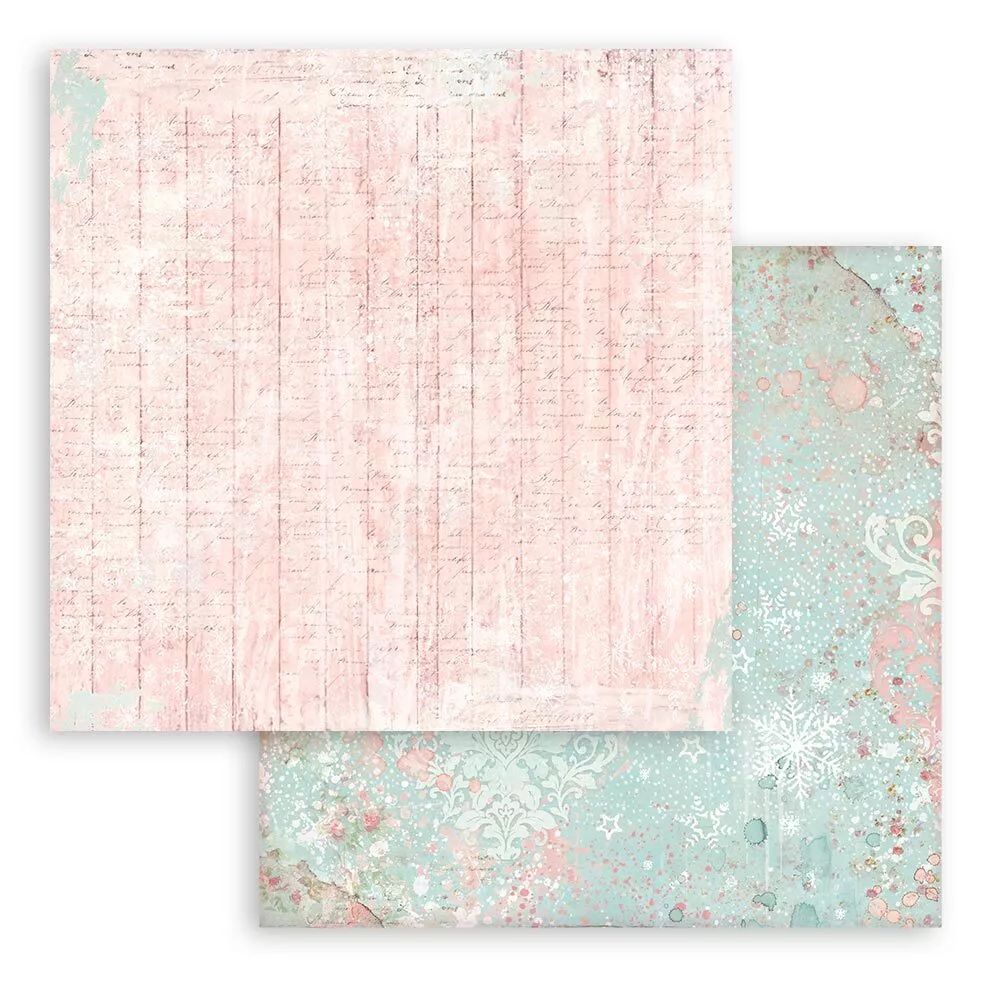 Block de cartulinas "Fondos Sweet Winter” de 20.3x20.3 cm