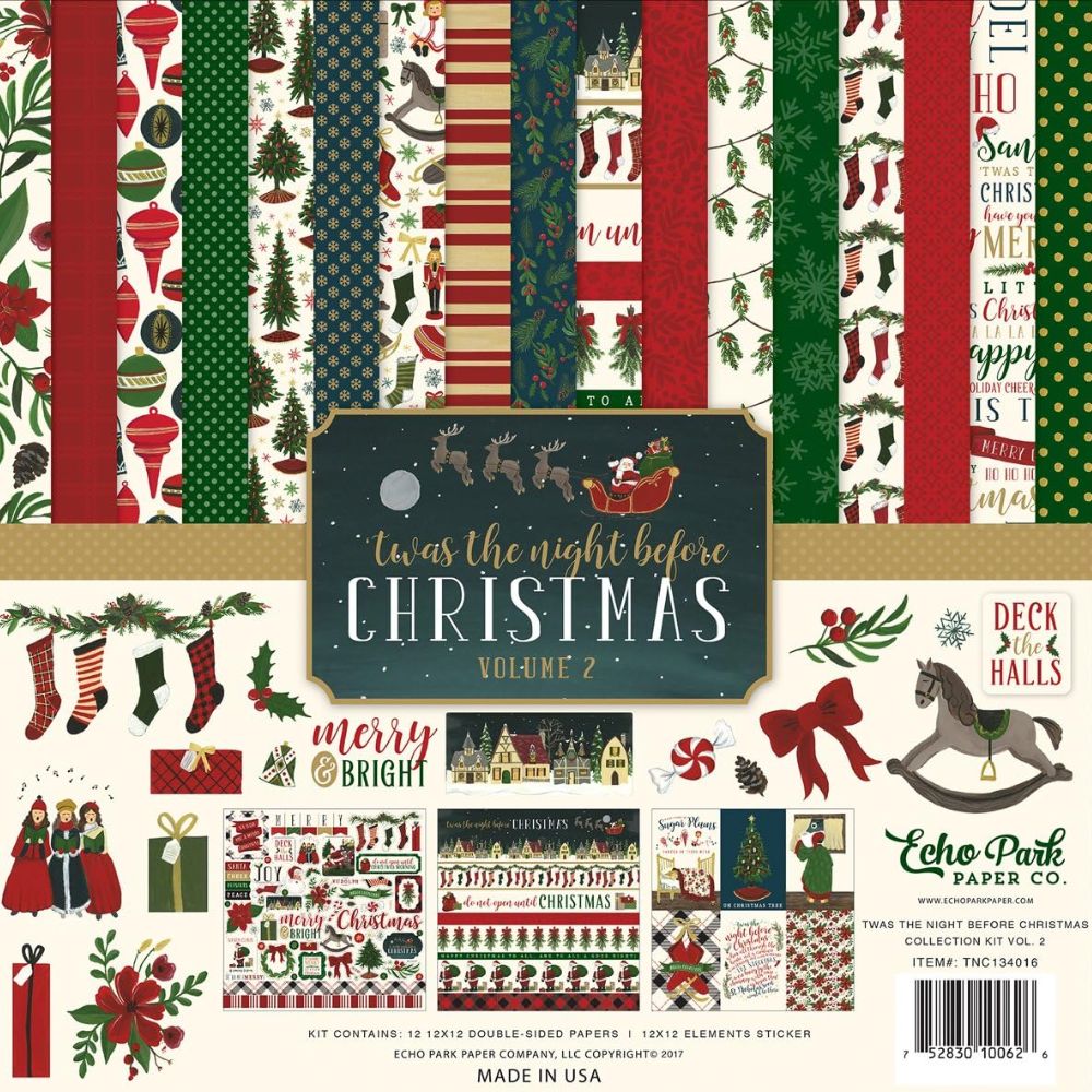 Pack de Cartulinas Twas The Night Before Christmas Vol. 2 de 30.48x30.48cm