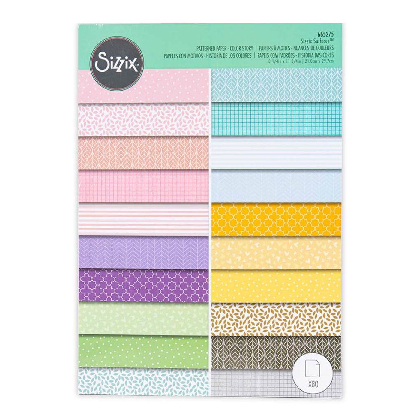 Block Cartulinas con Motivos A4 Color Story 80hj