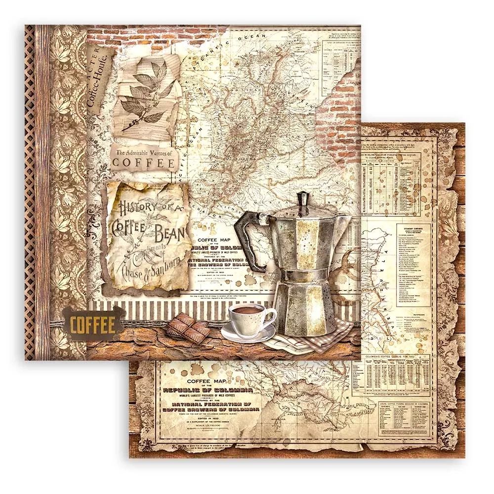 Block de cartulinas "Coffee and Chocolate" 30.5x30.5cm