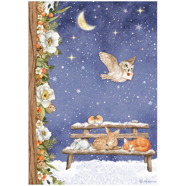 Papel de arroz A4 28gr Dulce Noche - Navidad