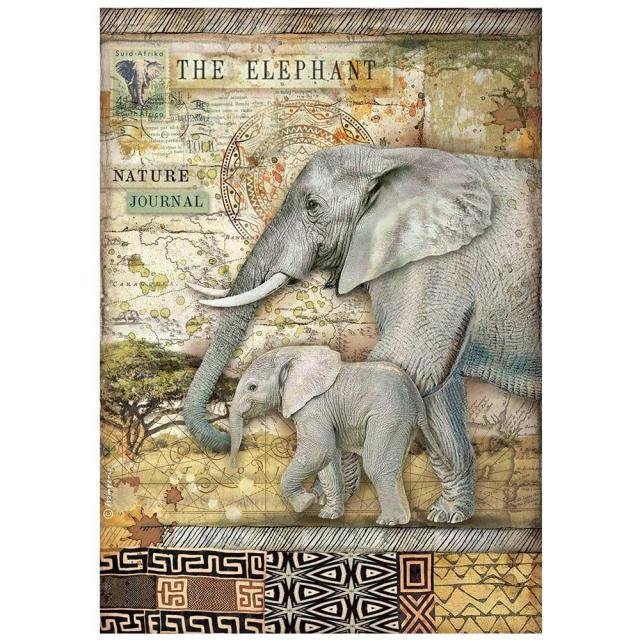 Papel de arroz A4 28gr Savana - Elefante
