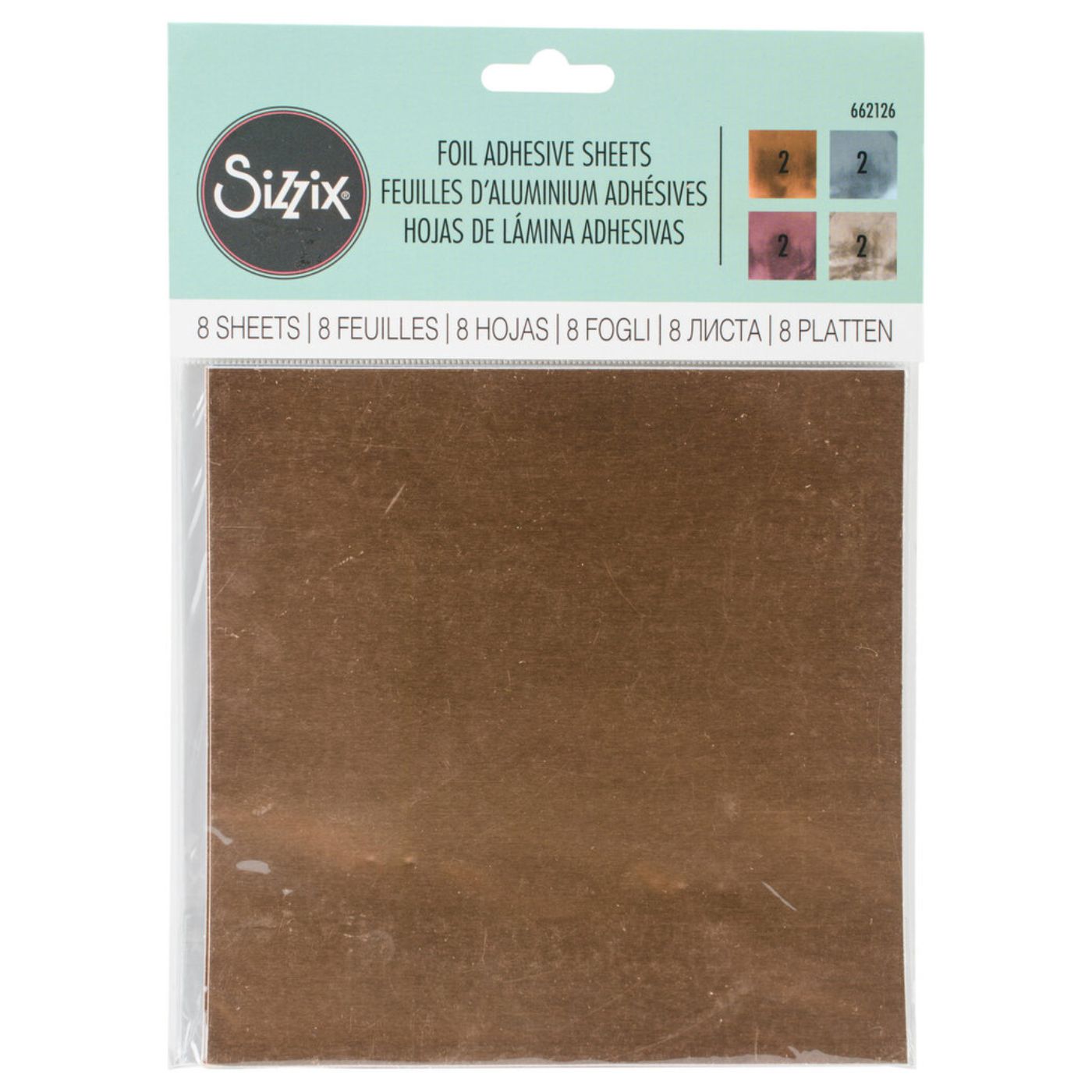 Hojas Foil Adhesivo - 8Hojas / 4Colores