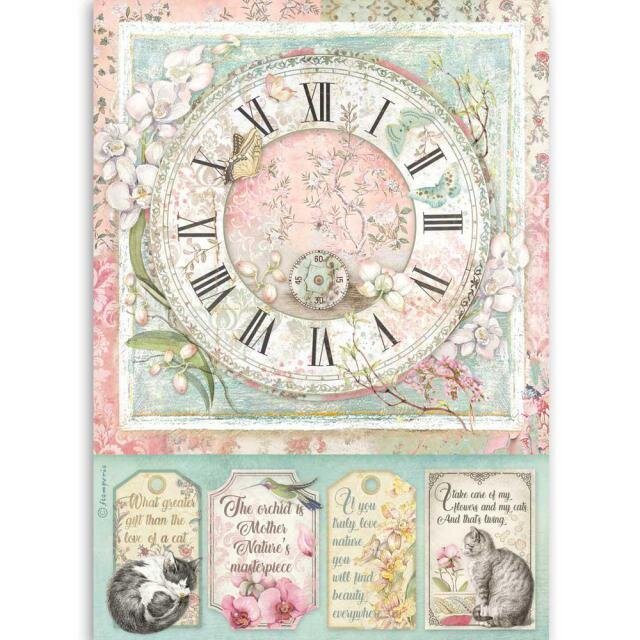 Papel de arroz A4 28gr Reloj