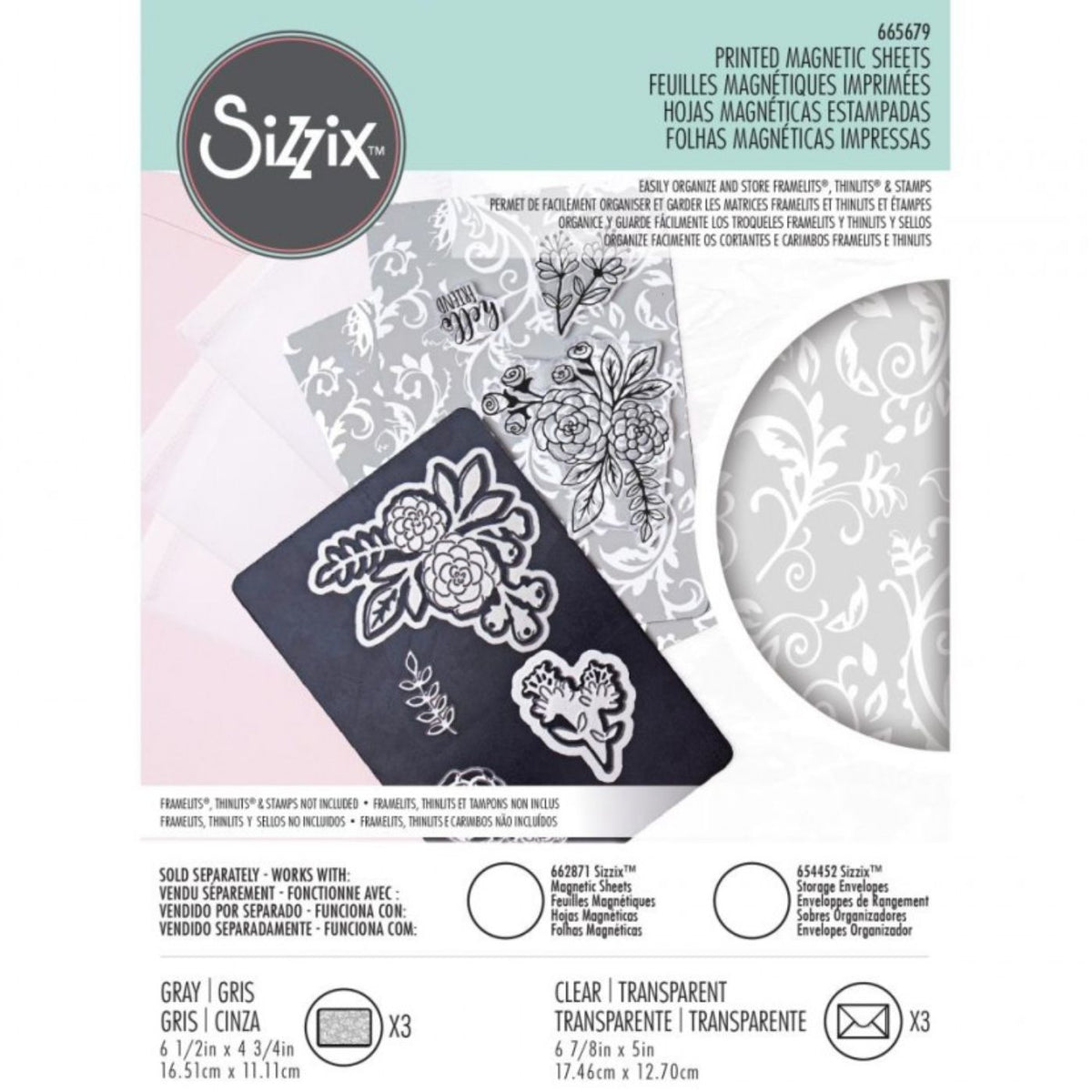 Set de Hojas Magnéticas con diseño y Sobres (vista 3)