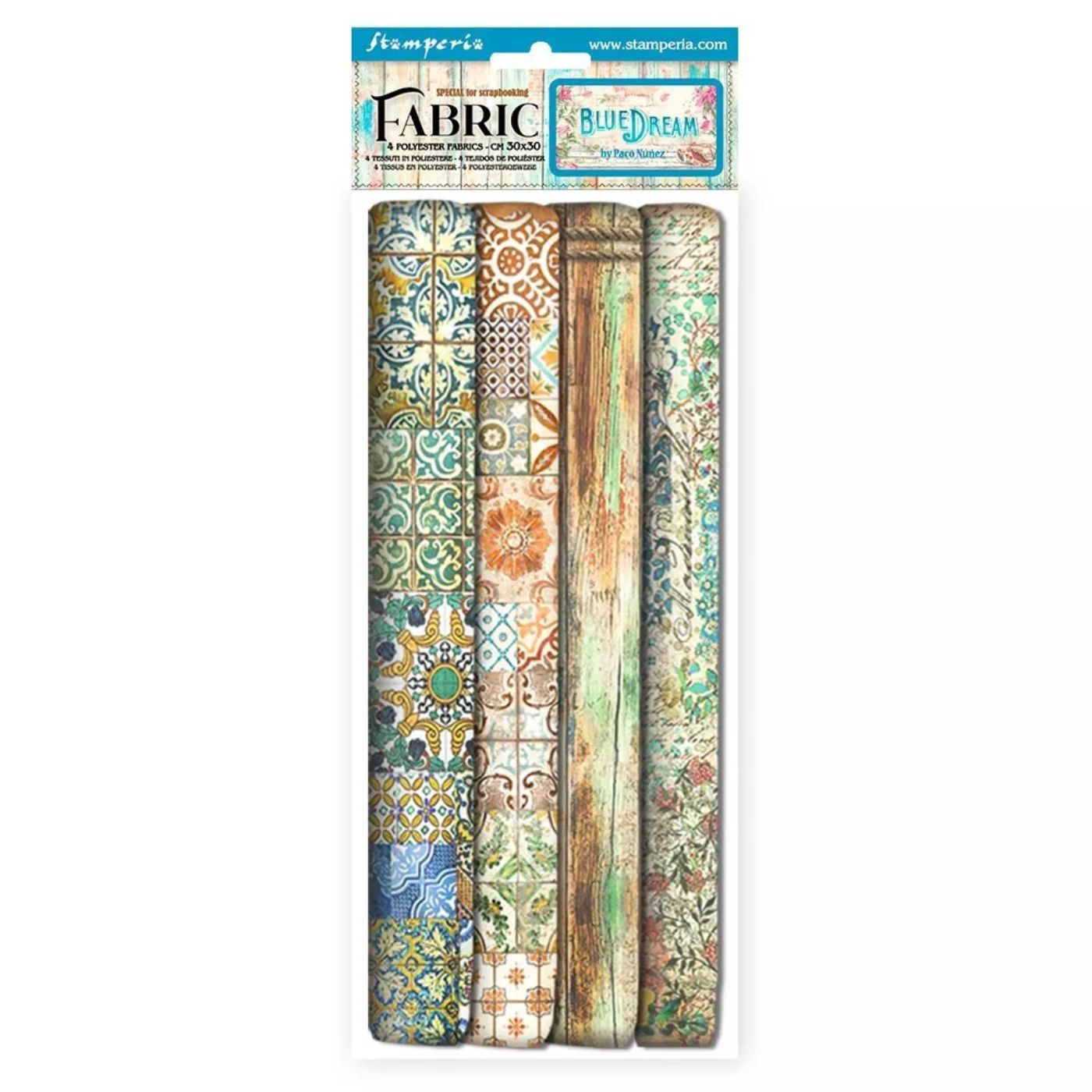 Set de Telas decorativas Poliéster Blue Dream 30x30cm