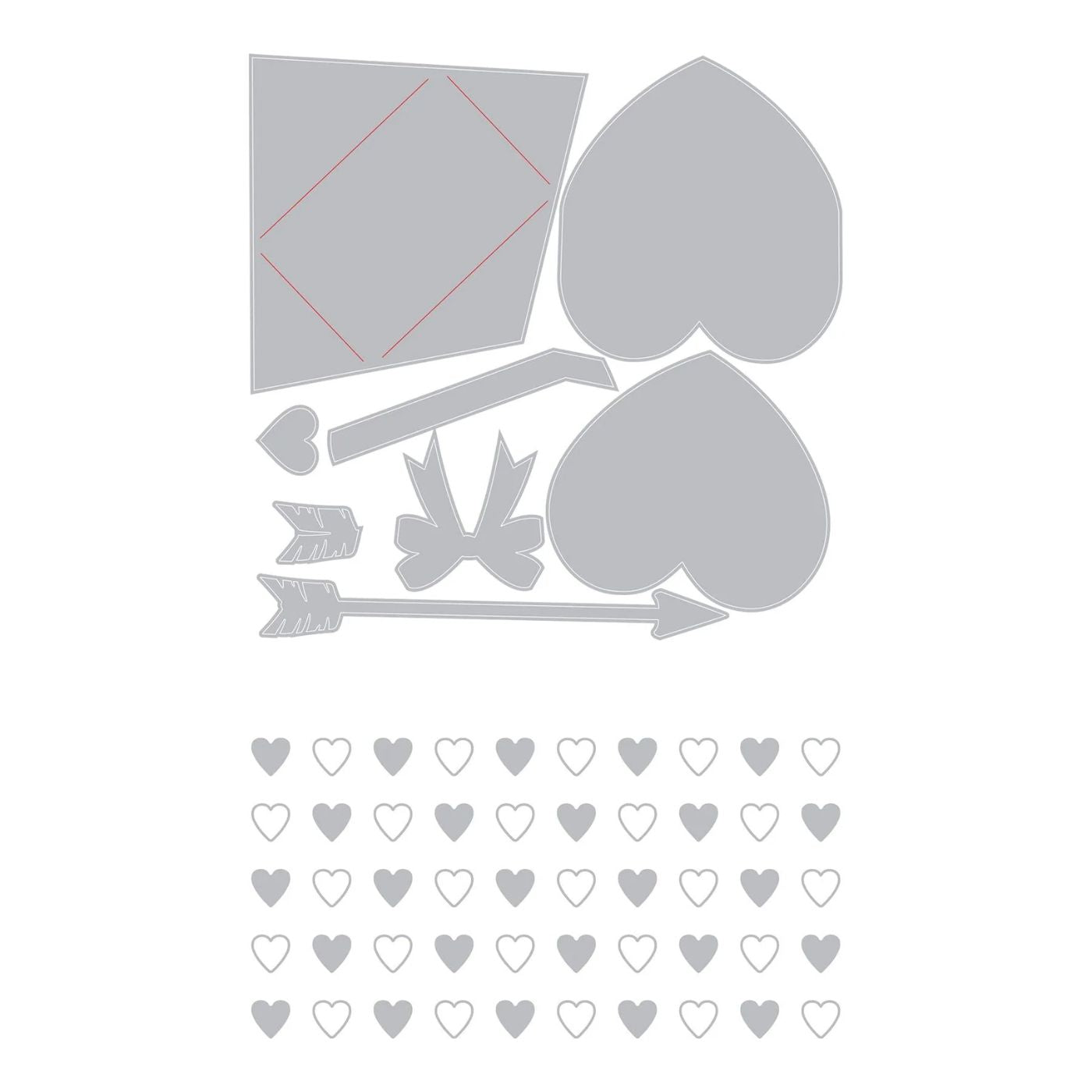 Troqueles Thinlits con Folder Embossing Love Notes para Sidekick de Tim Holtz