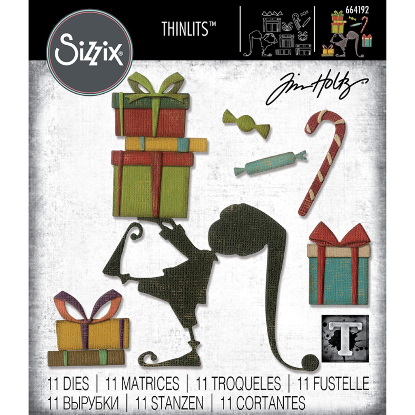 Troqueles Thinlits Ayudante de Papá Noel - Navidad de Tim Holtz