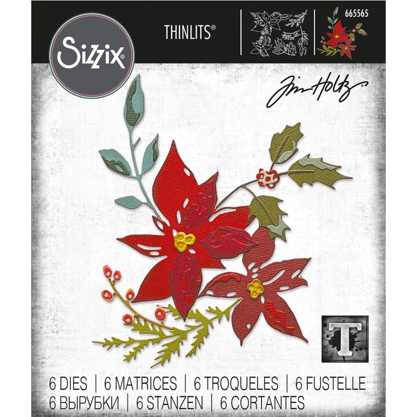 Troqueles Thinlits Ramo Festivo - Navidad de Tim Holtz