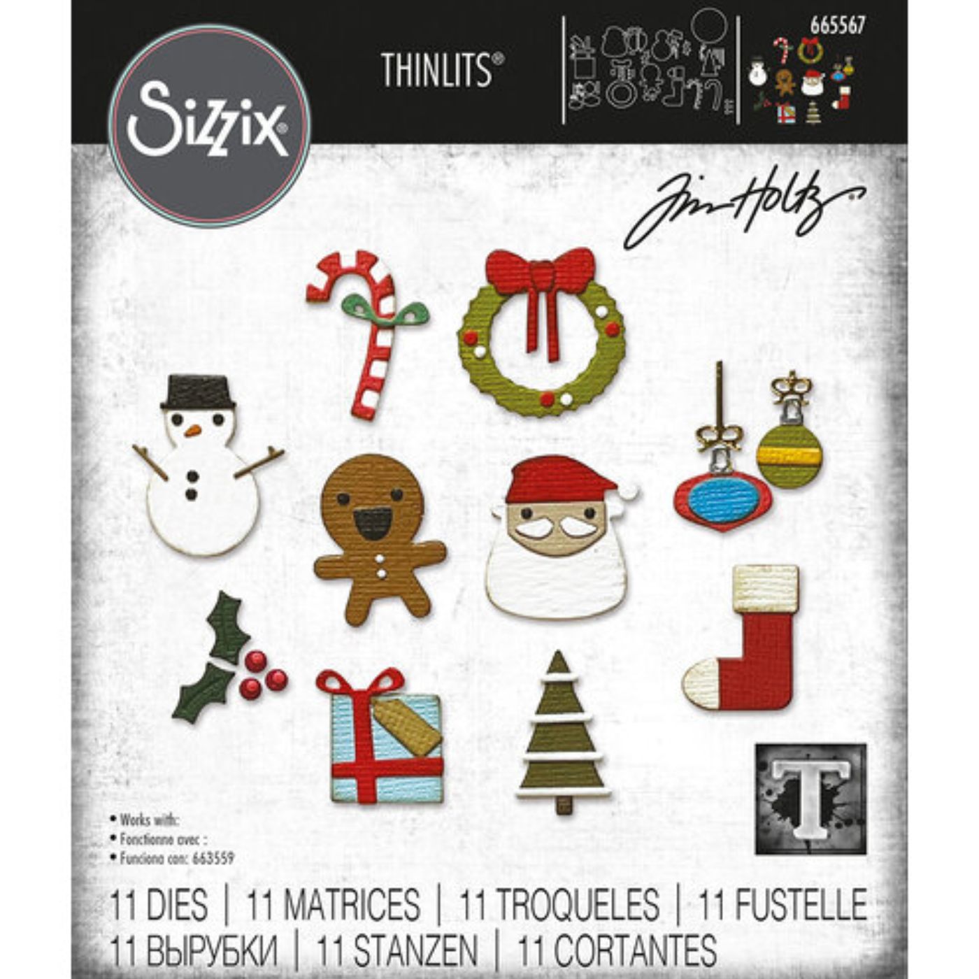 Troqueles Thinlits Mini iconos - Navidad de Tim Holtz