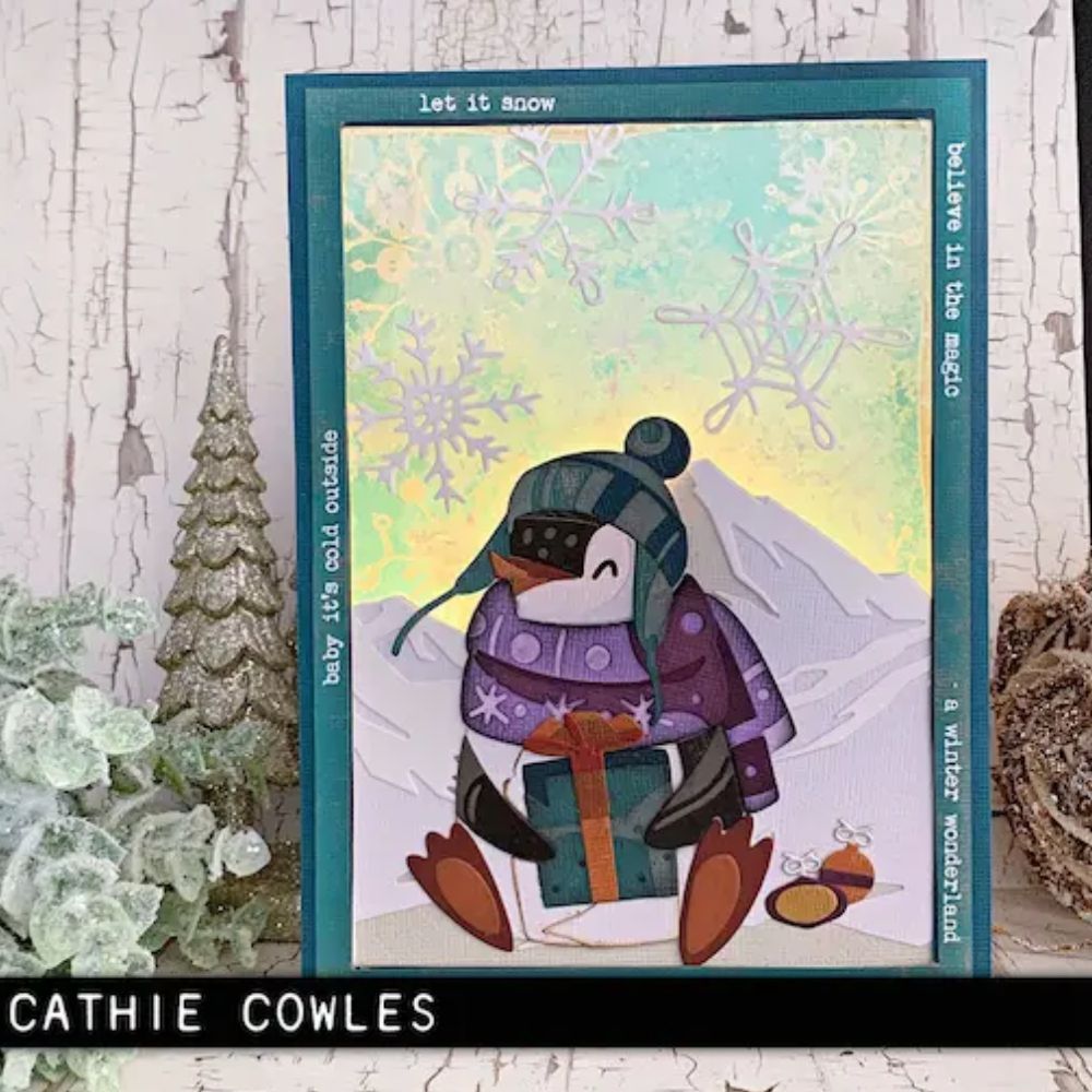 Troqueles Thinlits Tim Holtz Colorize Pingüino Eugenio - Navidad (vista 2)
