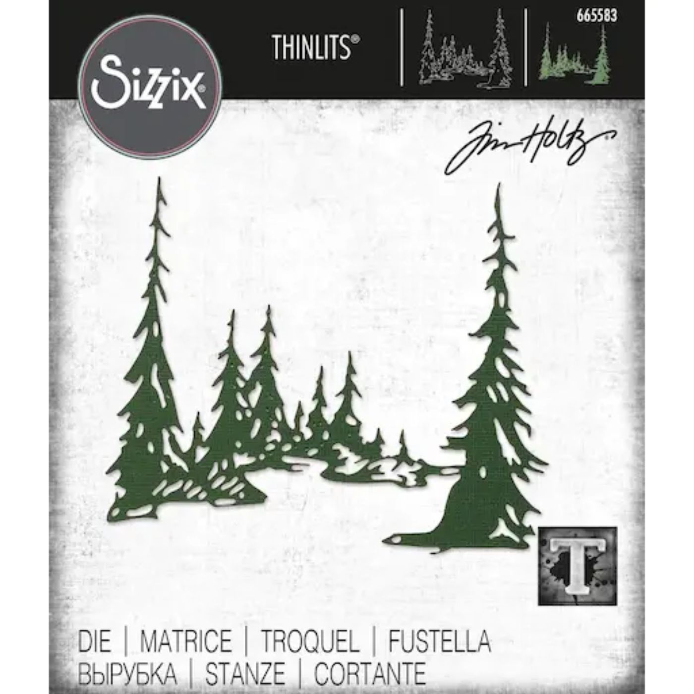 Troqueles Thinlits Pinos Altos – Navidad de Tim Holtz