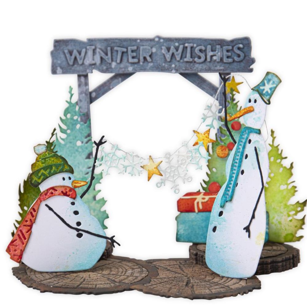 Troqueles Thinlits Muñeco de Nieve - Navidad de Tim Holtz (vista 2)