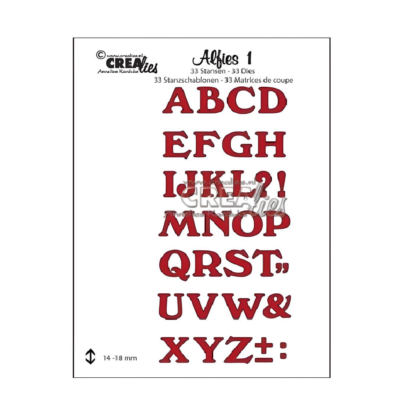 Troquel Alfies N°1 Alfabeto en Mayúsculas