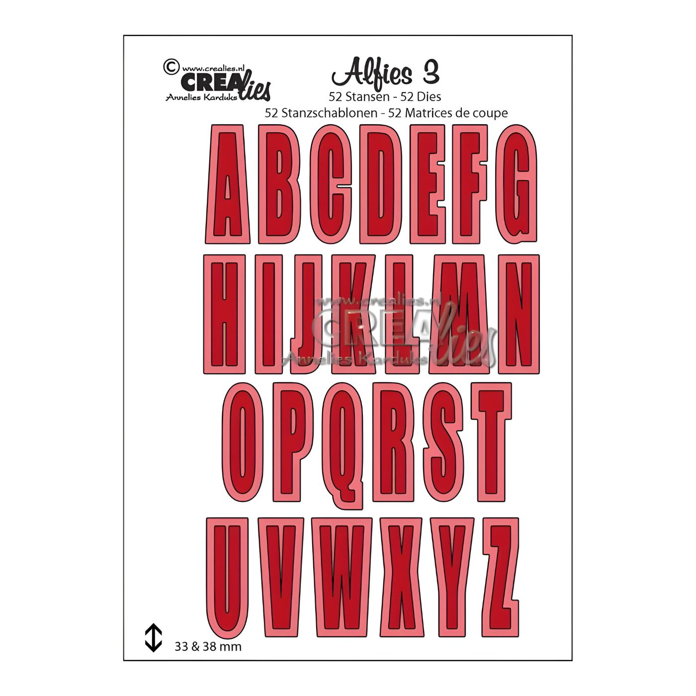 Troquel Alfies N°3 Alfabeto en Mayúsculas