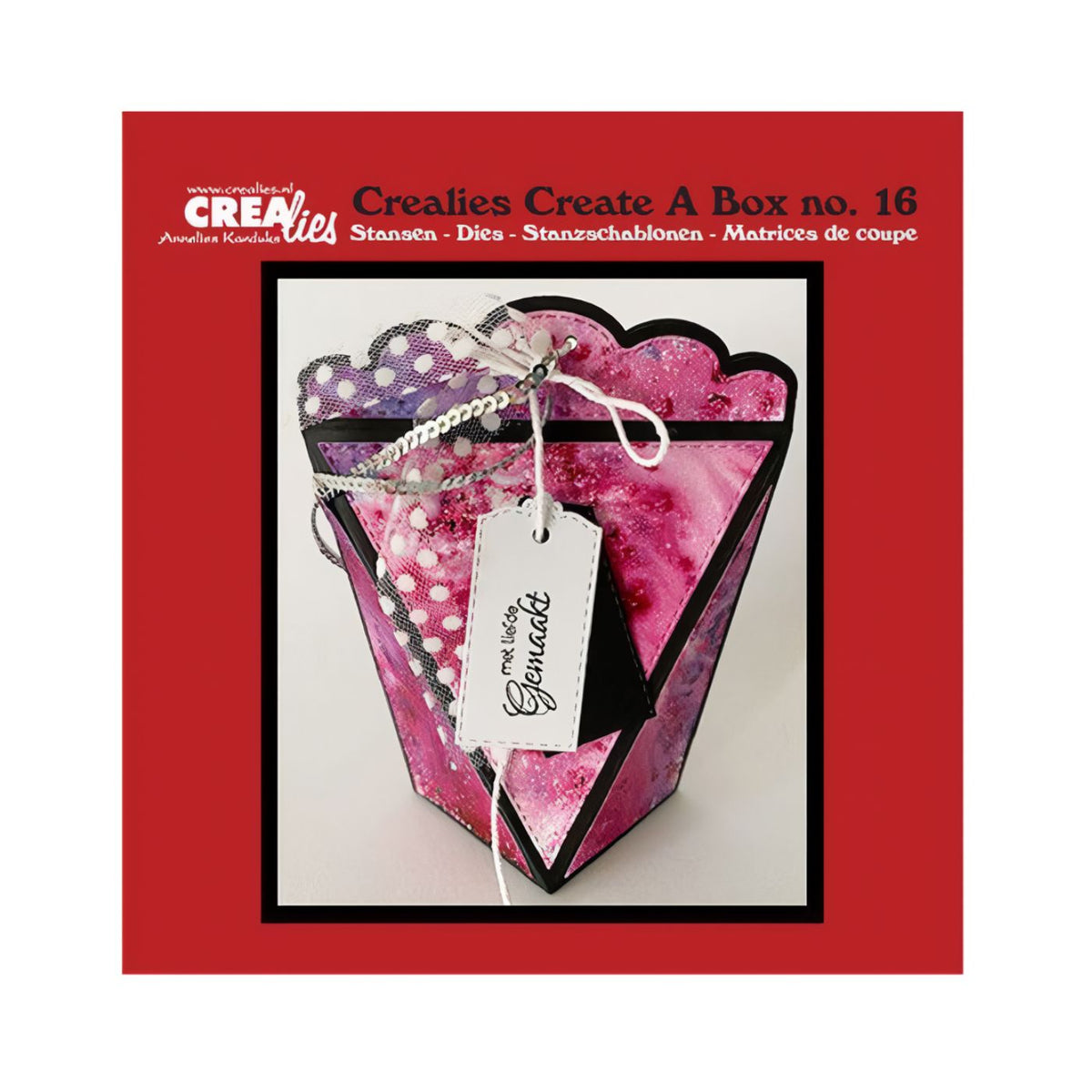 Troquel Create A Box Mini N°16, Caja tipo Bolsa Mini B/Scallop