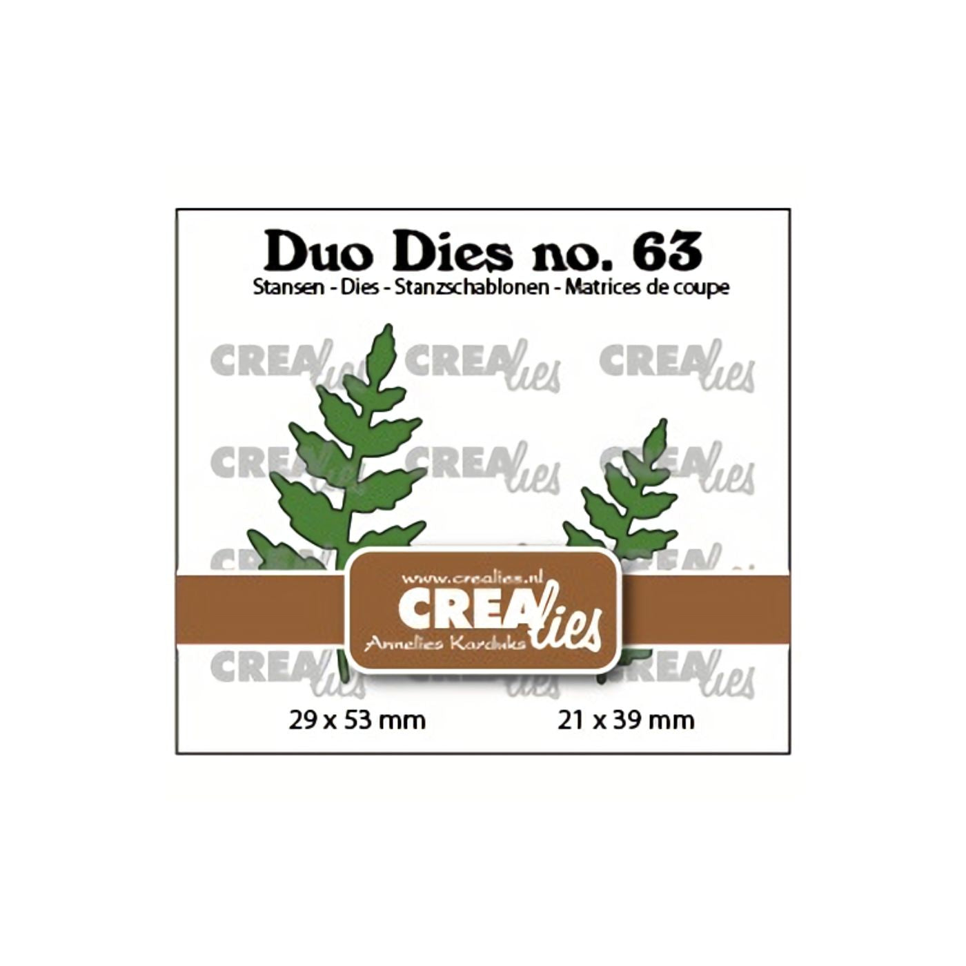 Troquel Duo Dies N°63 Hojas - Derecha