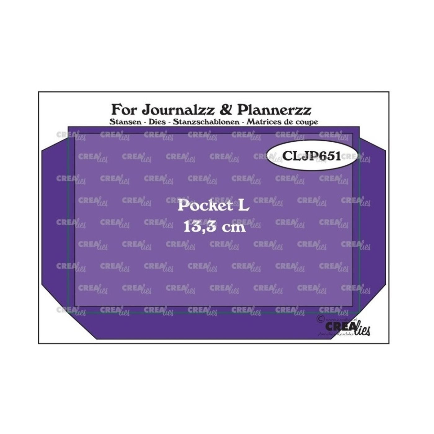 Troquel For Journalzz & Plannerzz Bolsillo L Rectangular con Cubierta