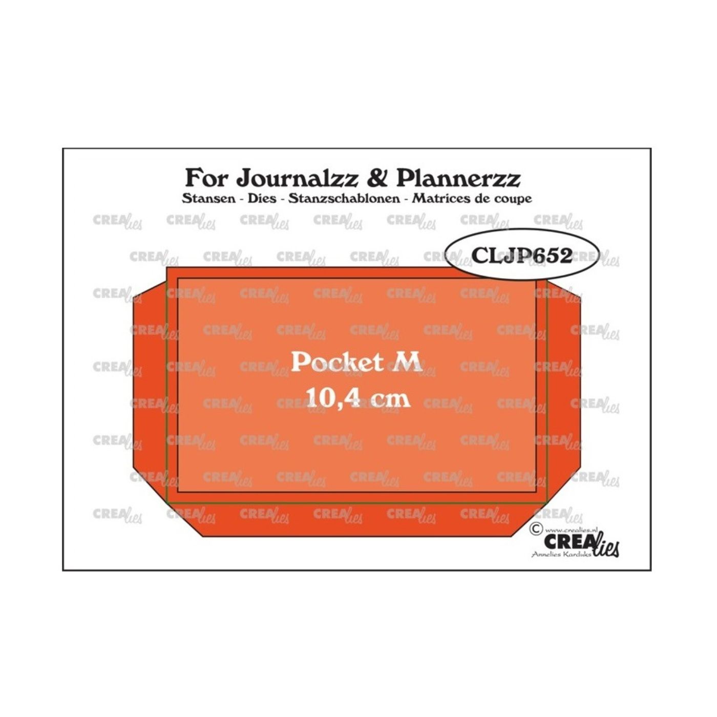 Troquel For Journalzz & Plannerzz Bolsillo M Rectangular con Cubierta