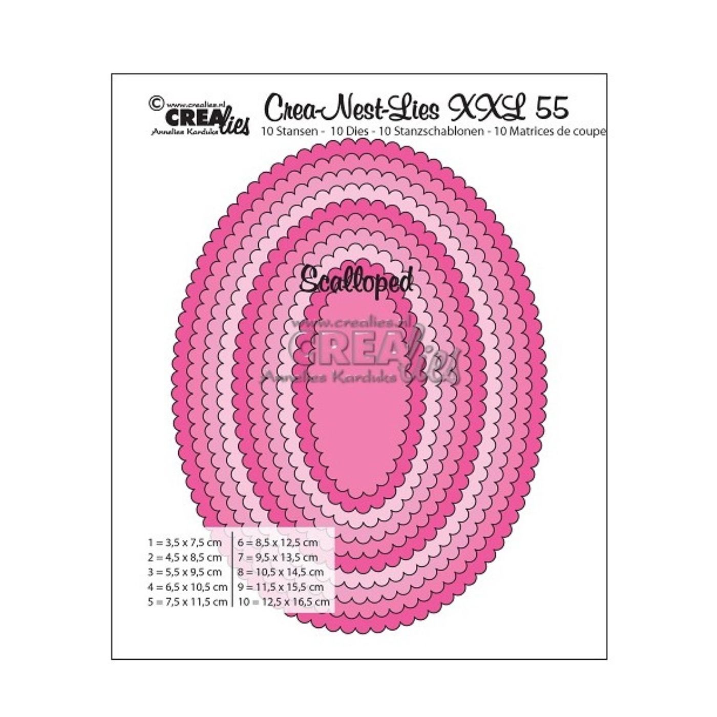 Troquel Crea-Nest-Lies XXL N°55 Ovalo Scallop