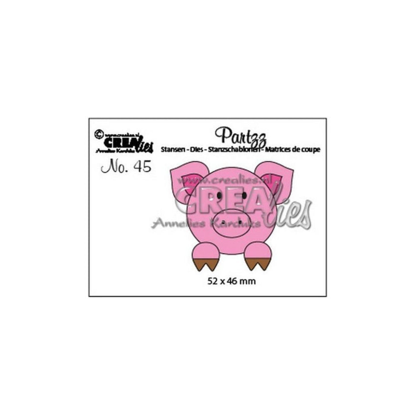 Troquel Partzz N°45 Carita de Cerdito Para Armar