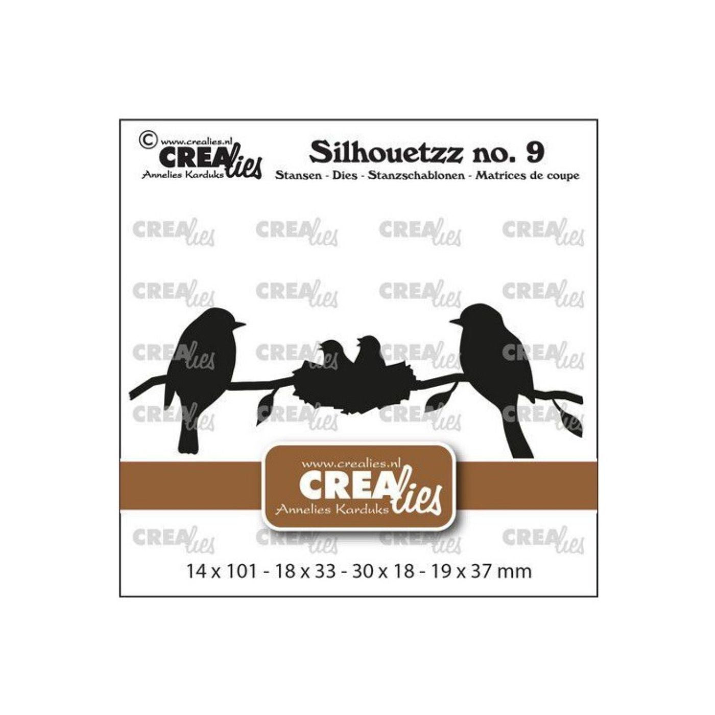 Troquel Silhouetzz N°9 Dos Pajaritos con nido