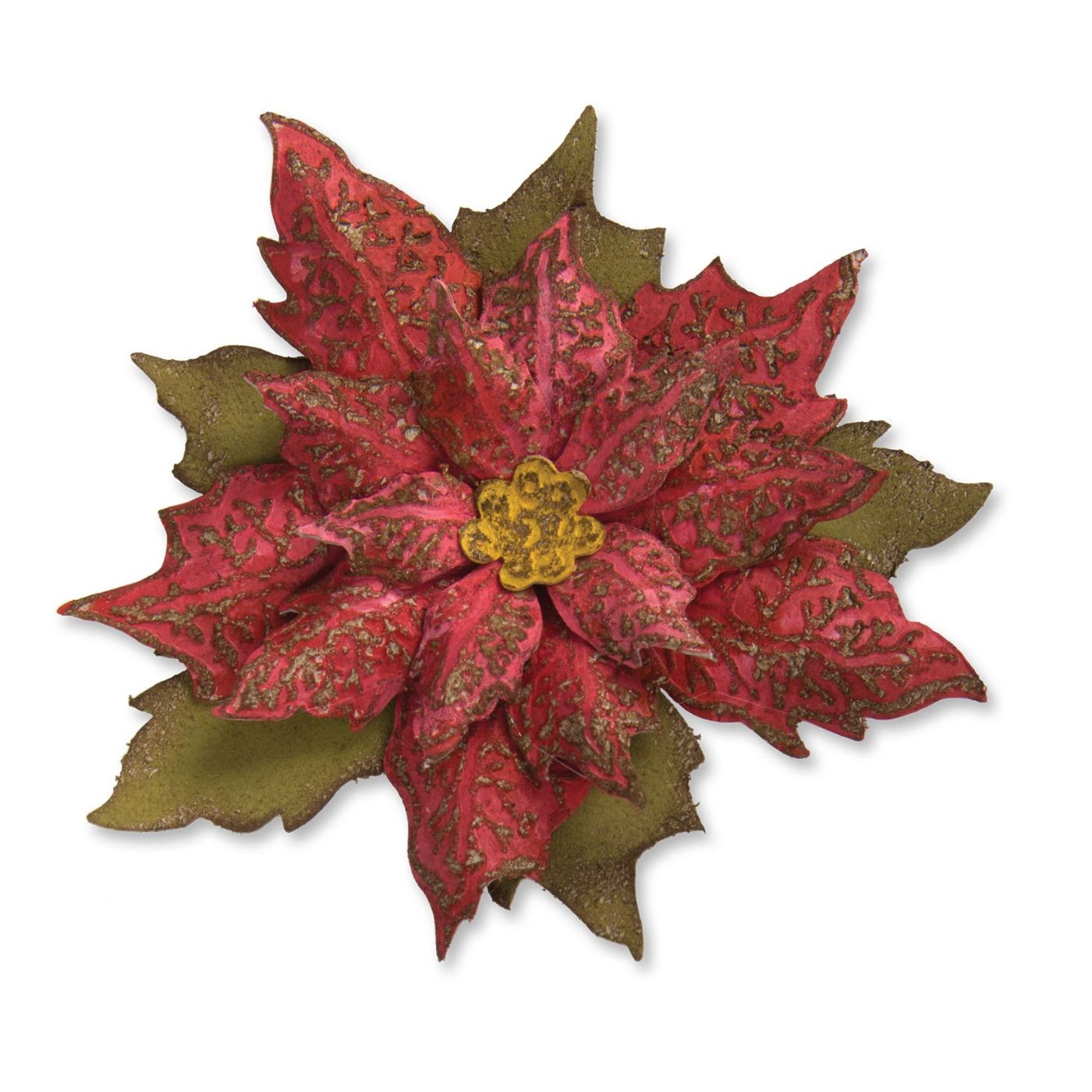 Troquel Bigz con Folder Embossing Tim Holtz Poinsettia - Navidad