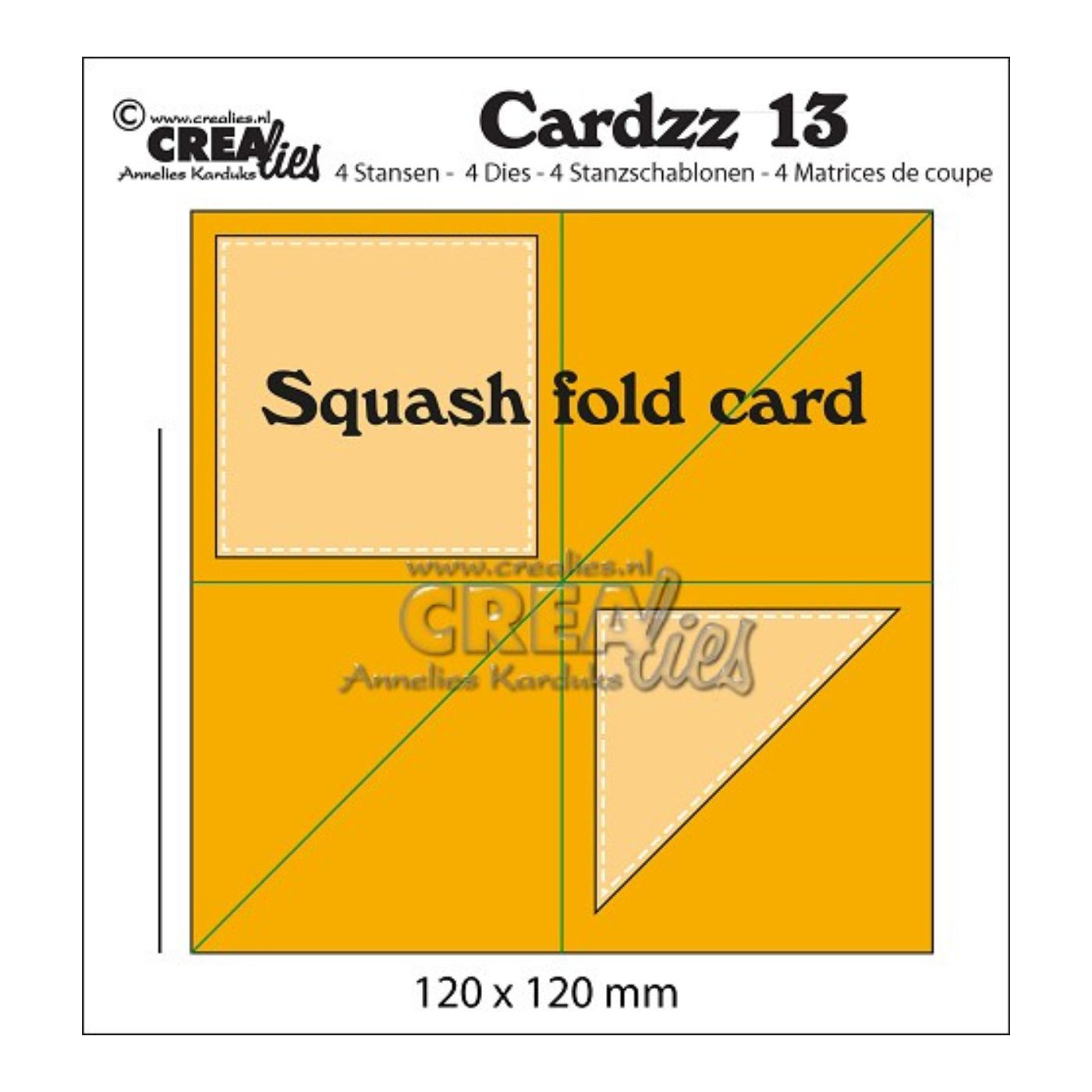 Troquel Cardzz N°13 Cuadrado Plegable Para Tarjeta Twist & Pop