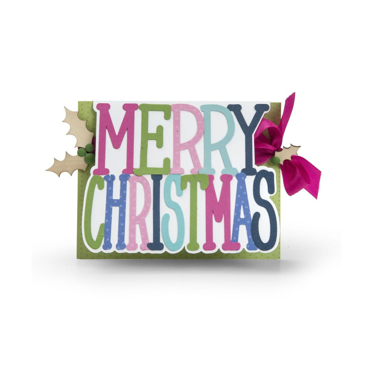 Troquel Framelits Tarjeta, Merry Christmas Drop-ins
