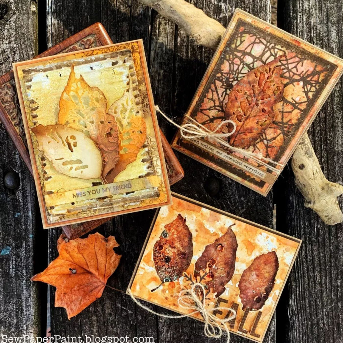 TROQUEL THINLITS FRAGMENTOS DE HOJAS DE TIM HOLTZ (vista 2)