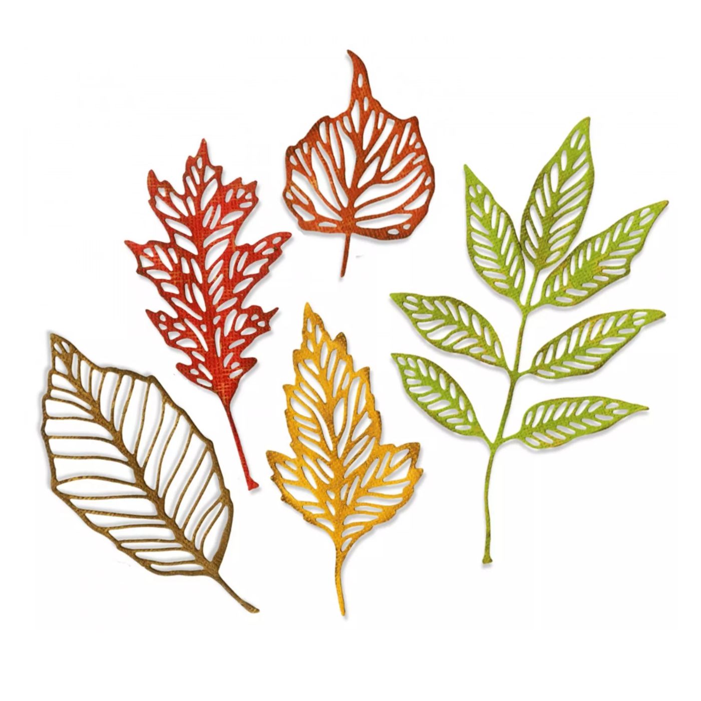Troquel Thinlits Skeleton Leaves de Tim Holtz