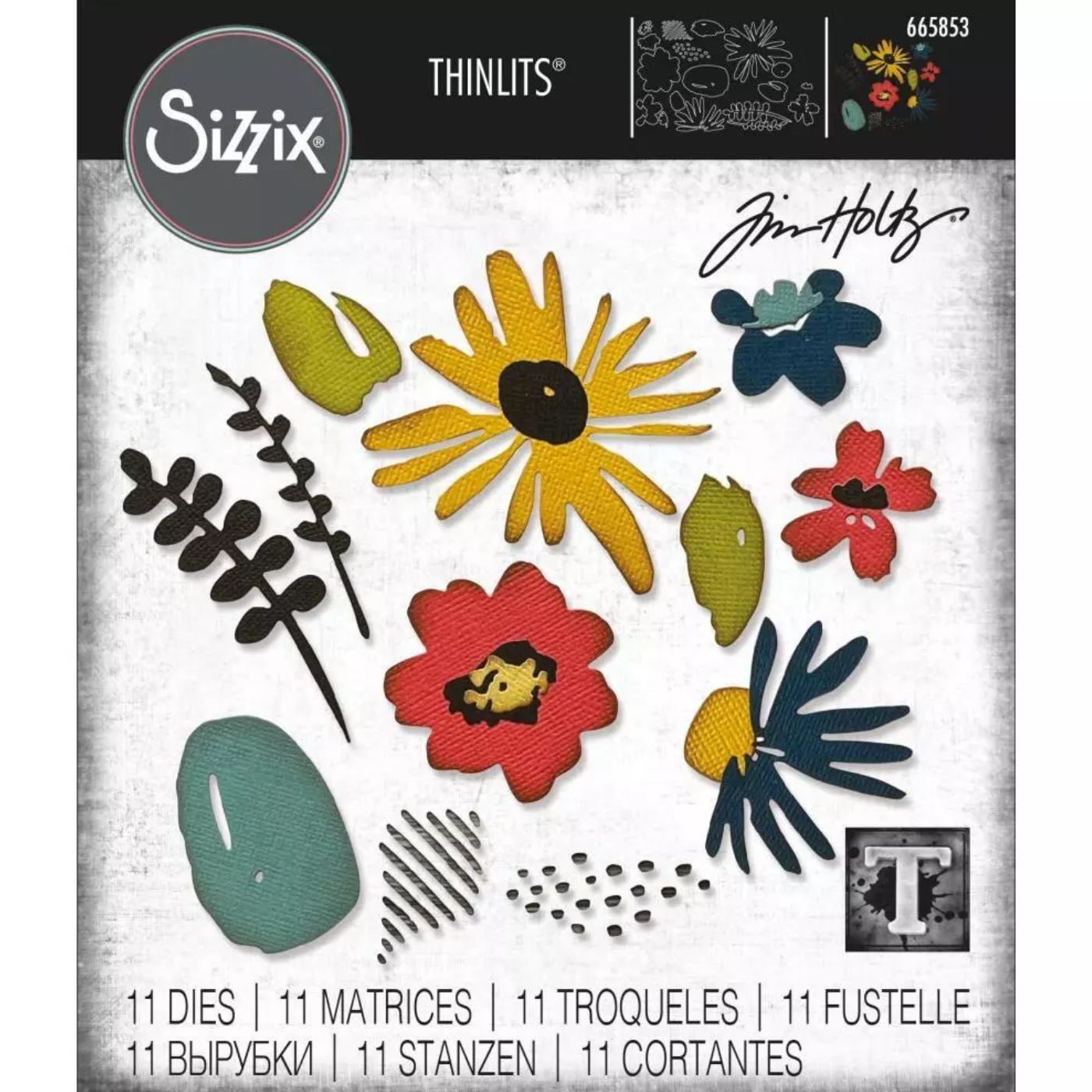 Troqueles Thinlits Modern Floristry de Tim Holtz