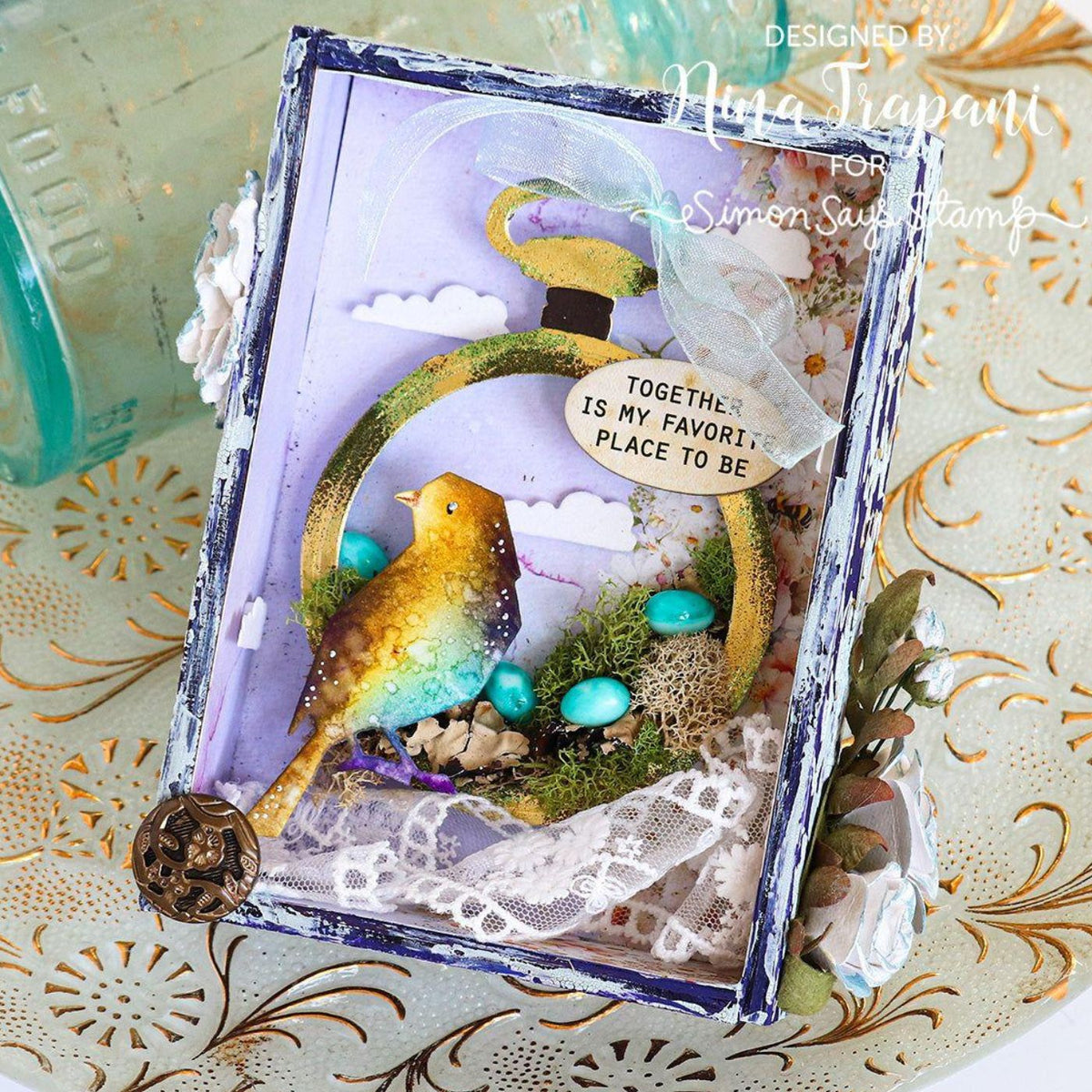 Troqueles Thinlits Lovebirds de Tim Holtz (vista 2)