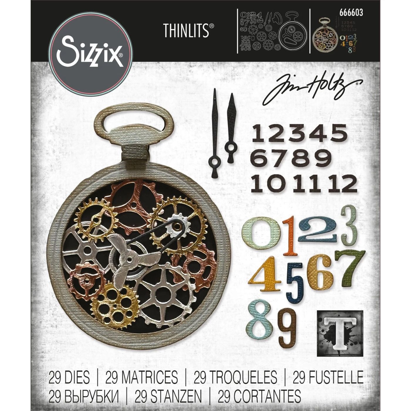 Troqueles Thinlits Relojes de Tim Holtz