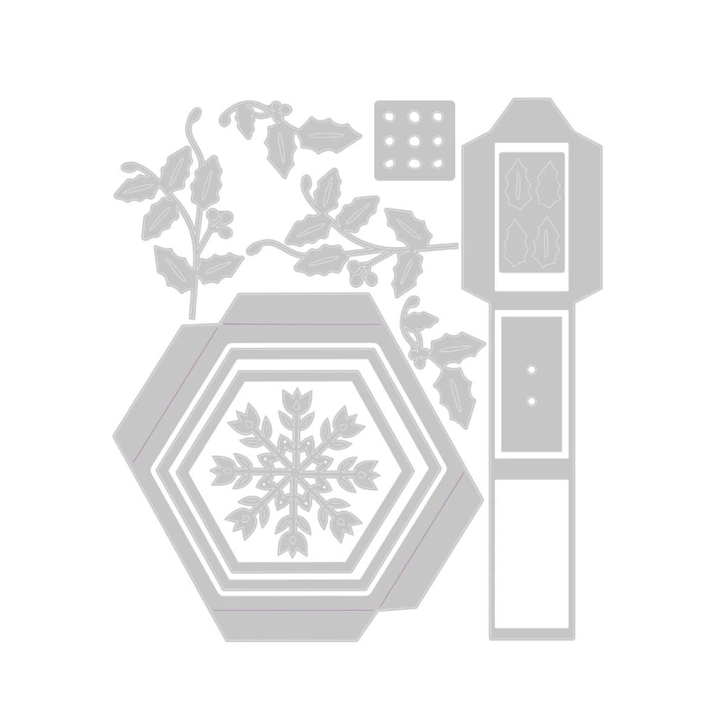 Troqueles Thinlits Cajita de Adornos Colgantes - Navidad