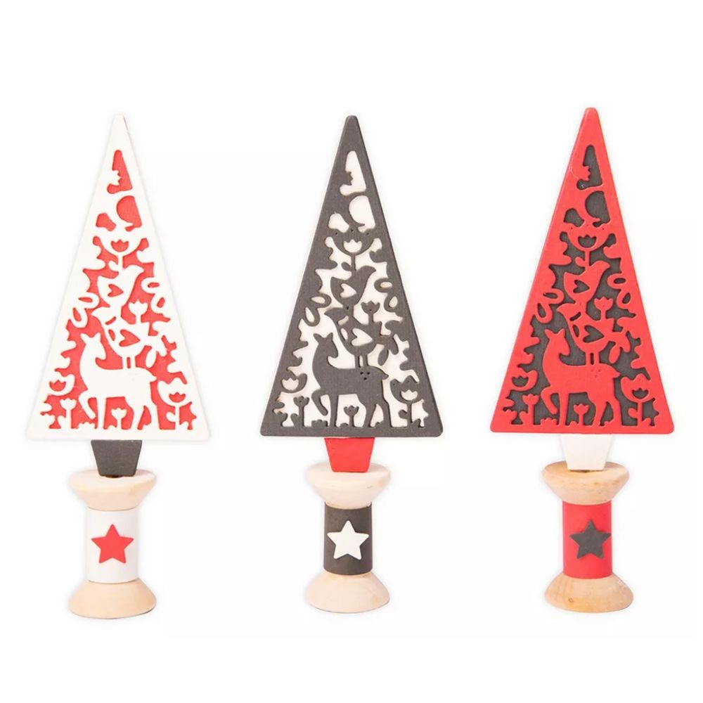 Troqueles Thinlits Árbol Navidad Folk Art (vista 2)