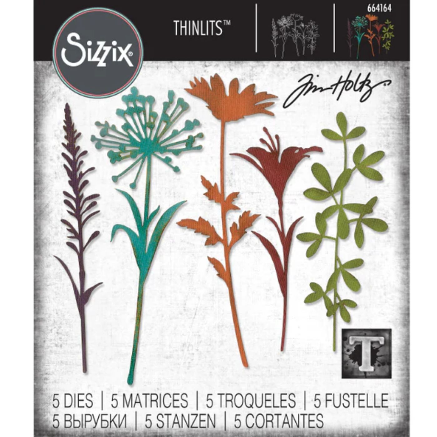 Troqueles Thinlits Tallos de flores silvestres #2 de Tim Holtz