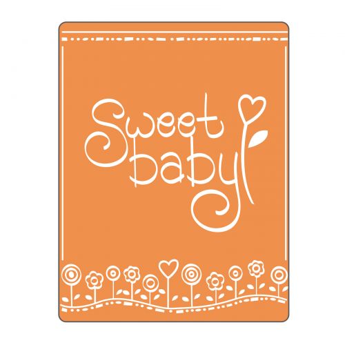 Folder de embossing Marco con Frase Sweet Baby