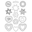 Molde Flexible A4 Blue Land Estrellas Y Corazones