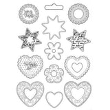 Molde Flexible A4 Blue Land Estrellas Y Corazones